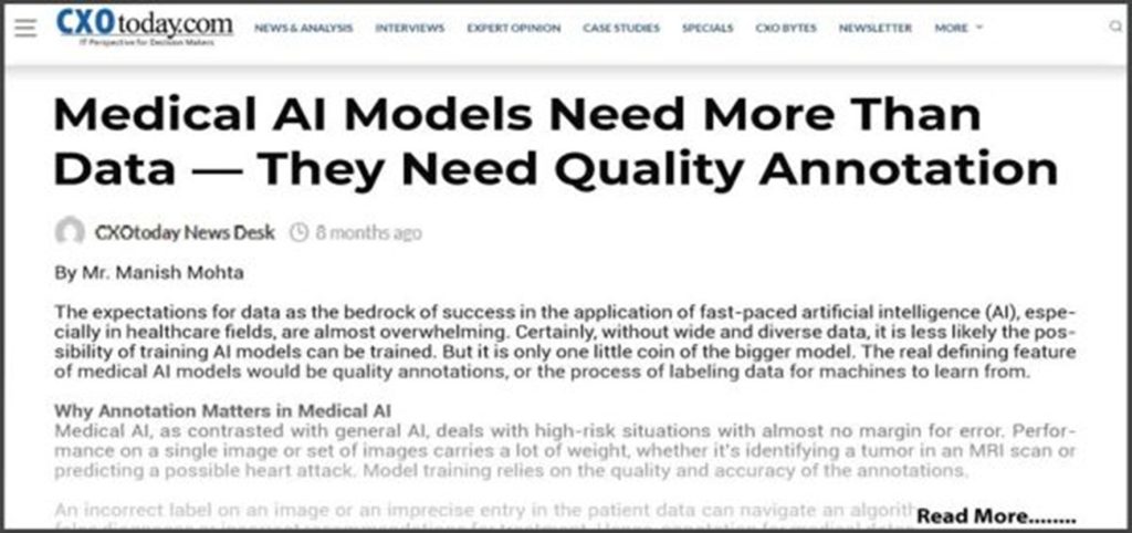 Medical AI Models Need More Than Data — They Need Quality Annotation