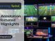 Video annotation workflow for automated game highlights showing labeled sports footage by Learning Spiral AI