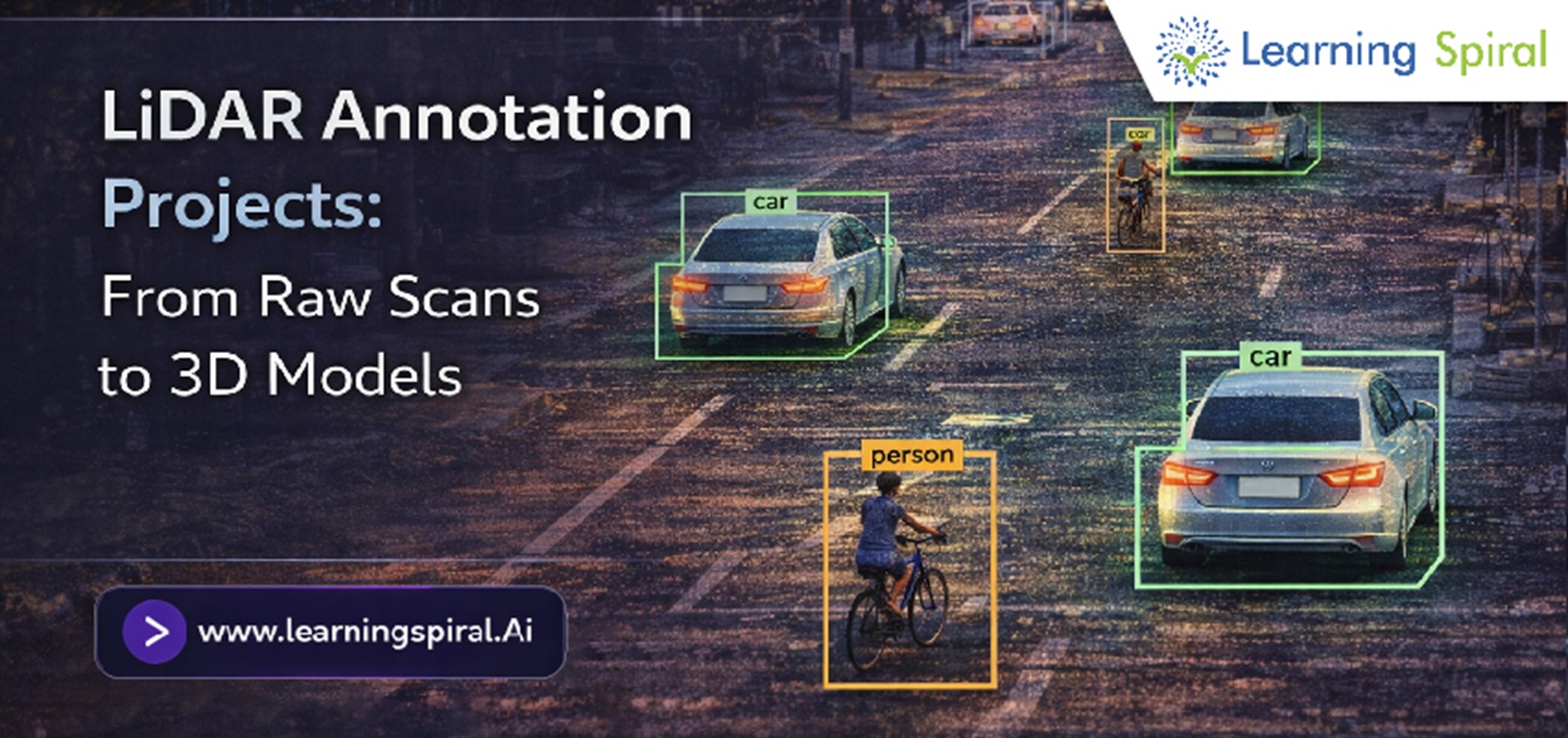 LiDAR annotation project converting raw point cloud scans into labeled 3D models